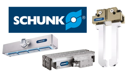 SCHUNK logo and a few of their product photos